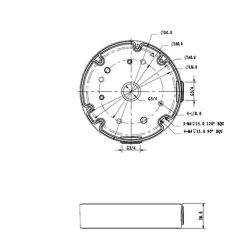 Dahua PFA138 - Boite de connexions, Pour caméras dôme, Convient…