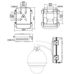 Dahua PFA140 - Caja de conexiones, Para cámaras domo motorizadas,…