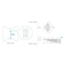 Chuango PIR-910 - Detecteur PIR anti manimal, Sans Fils, Antenne…