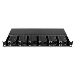 RACK-1U12MC-AC220D - Chasis metálico, Para enrackar hasta:, 12 Conversores…