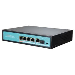 SW0604-GF-60-HIPOE - Switch PoE, 4 puertos PoE + 1 Uplink + 1 SFP GIGA,…