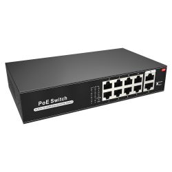 SW1008POE-100-E - PoE Switch, 8 PoE port(s) + 2 Up-link port(s), Speed…