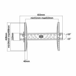 TVM-3260 - Soporte para monitor LCD, Instalación en pared,…