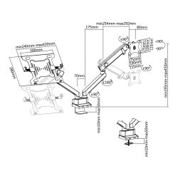 TVM-1327DESK-FLEX-PCDUAL - Suporte para Portátil e monitor/TV, Instalação em…