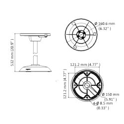 Hikvision Basic DS-1271ZJ-PT10 Ceiling mount for PanoVu DS-2PT3…