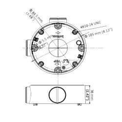 Hikvision DS-1260ZJ-BLACK - Caja de conexiones, Para cámaras bullet, Apto para…