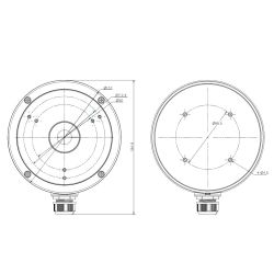 Hyundai DS-1280ZJ-M-BLACK HYUNDAI dome base. Aluminium alloy