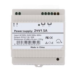 DC24V1A5-DIN-P - Fuente de alimentación, Salida DC 24 V 1.5 A / 36 W,…