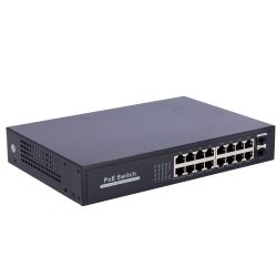 SW1816POE-GF-250-E - Switch PoE, 16 puertos RJ45 + 2 SFP Uplink, 16x…