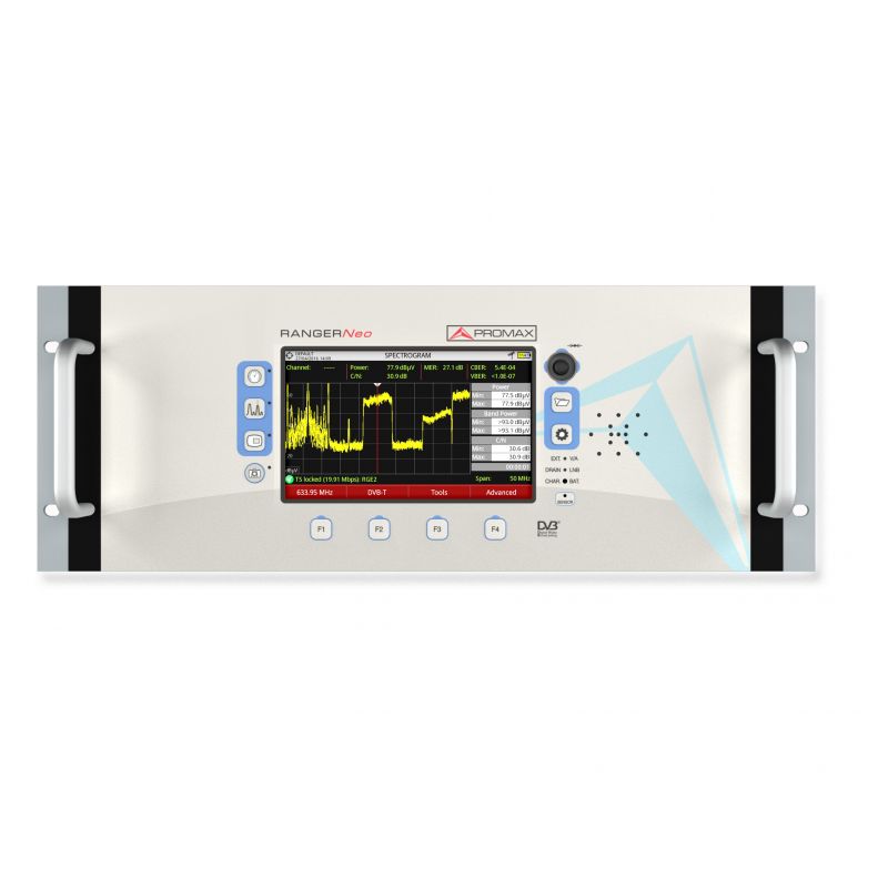 Promax RANGER Neo + Rack Medidor de Campo TV & Satélite multifunciones avanzadas (DVB & ISDB‐T)