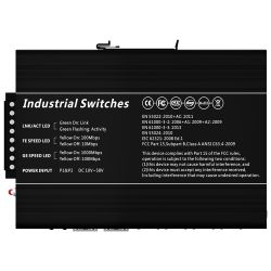 SW1008HIPOE-MGF-240-DIN - Switch PoE Marca Blanca, Montaje en carril DIN, 8…