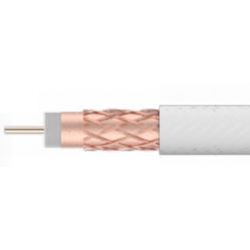 Bobina de cartón 100m Cable Coaxial CXT LSFH Dca 18RtC Ø 1,00/4,8/6,6mm Blanco Televes