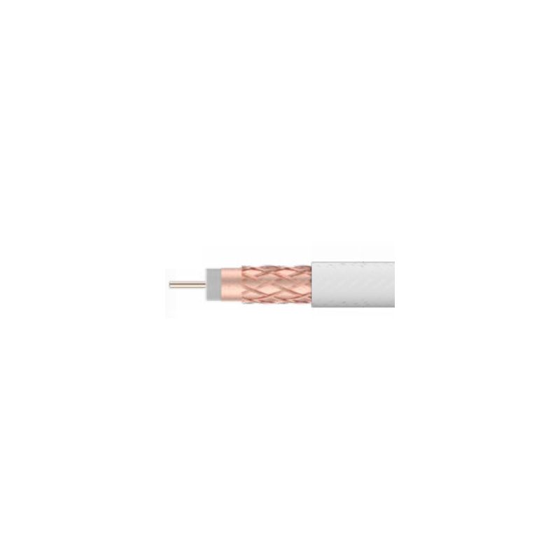 Bobina de cartón 100m Cable Coaxial CXT LSFH Dca 18RtC Ø 1,00/4,8/6,6mm Blanco Televes