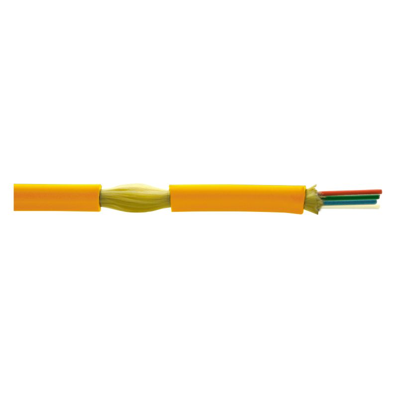 Bobina de plástico 500m Cable FK4 de 4 Fibras Monomodo para Interior LSFH Cca