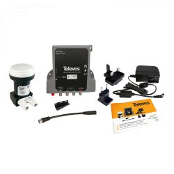 Kit: LNB WideBand + Transmisor Óptico “FC/UPC” 8dBm 32 usuarios 1310nm Televes