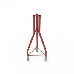 Parte superior galvanizada a quente 1m Torre 450XL Vermelho (Ømax mastro 62mm) Televes