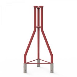 Parte superior galvanizada a quente 1m Torre 450XL Vermelho (Ømax mastro 62mm) Televes