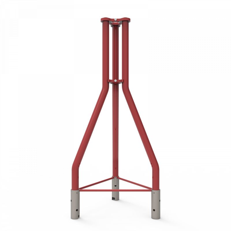 Parte superior galvanizada a quente 1m Torre 450XL Vermelho (Ømax mastro 62mm) Televes