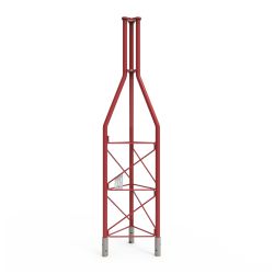 Parte superior galvanizada a quente 2m Torre 450XL Vermelho (Ømax mastro 62mm) Televes