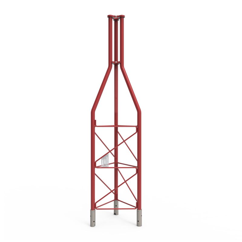 Parte superior galvanizada a quente 2m Torre 450XL Vermelho (Ømax mastro 62mm) Televes