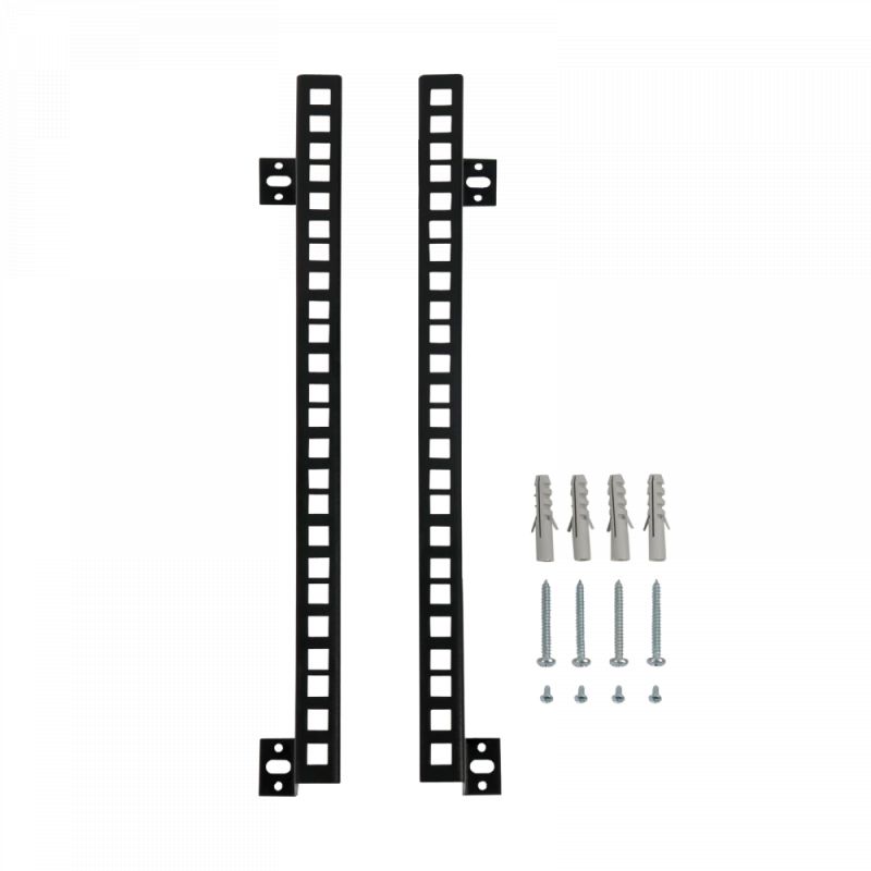 Semi-rack from 10" to 19" 8U. Wall installation or perforated panels Televes