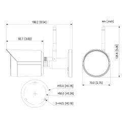 Dahua IPC-HFW1430DS-SAW-0280B IP tubulaire H265 4M DN dWDR 3DNR…