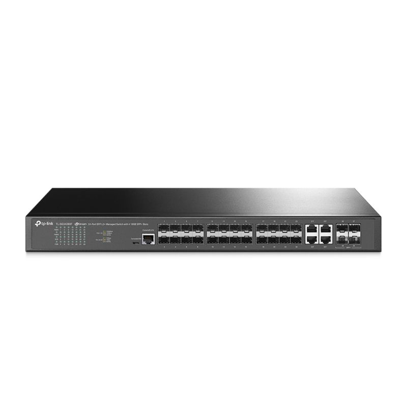 TP-Link JetStream 24-Port SFP L2+ Managed Switch with 4 10GE SFP+ Slots