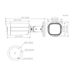 Dahua HAC-HFW1801TH-I8-0280B Tubulaire HDCVI 4IN1 4K DN WDR…