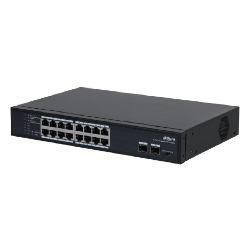 Dahua PFS3218-16GT-135 PoE Switch 16 portas Gigabit + 2 Uplink…