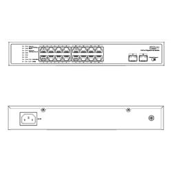 Dahua PFS3218-16GT-135 PoE Switch 16 Gigabit ports + 2 Uplink…