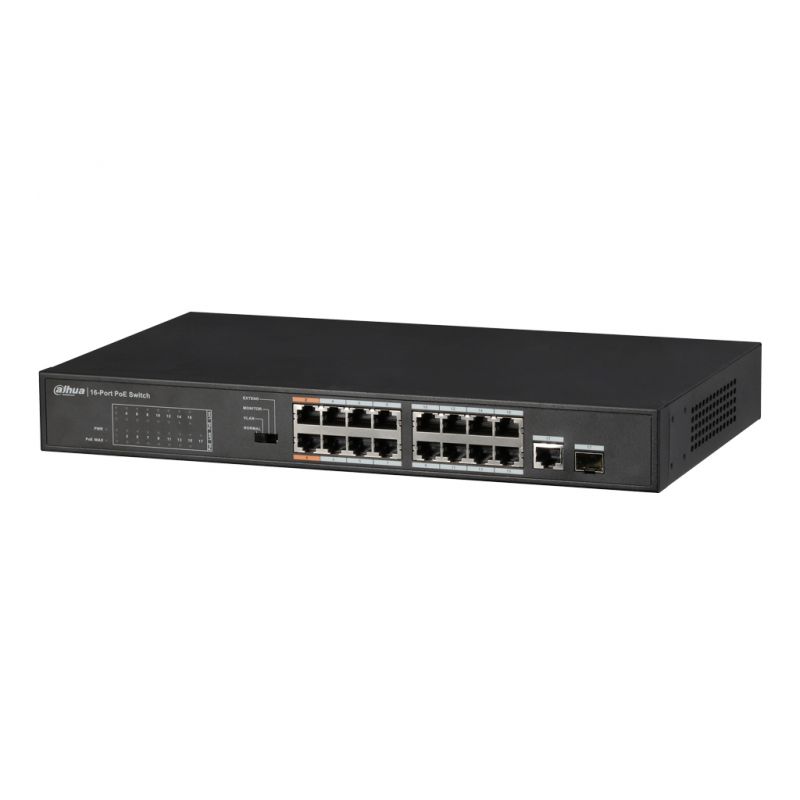 Dahua PFS3117-16ET-135 PoE Switch 16 ports 10/100 + 1 Combo…