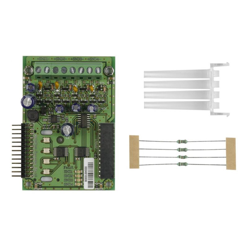 Teletek MS4 Modulo de 4 salidas de sirena para MAG8plus