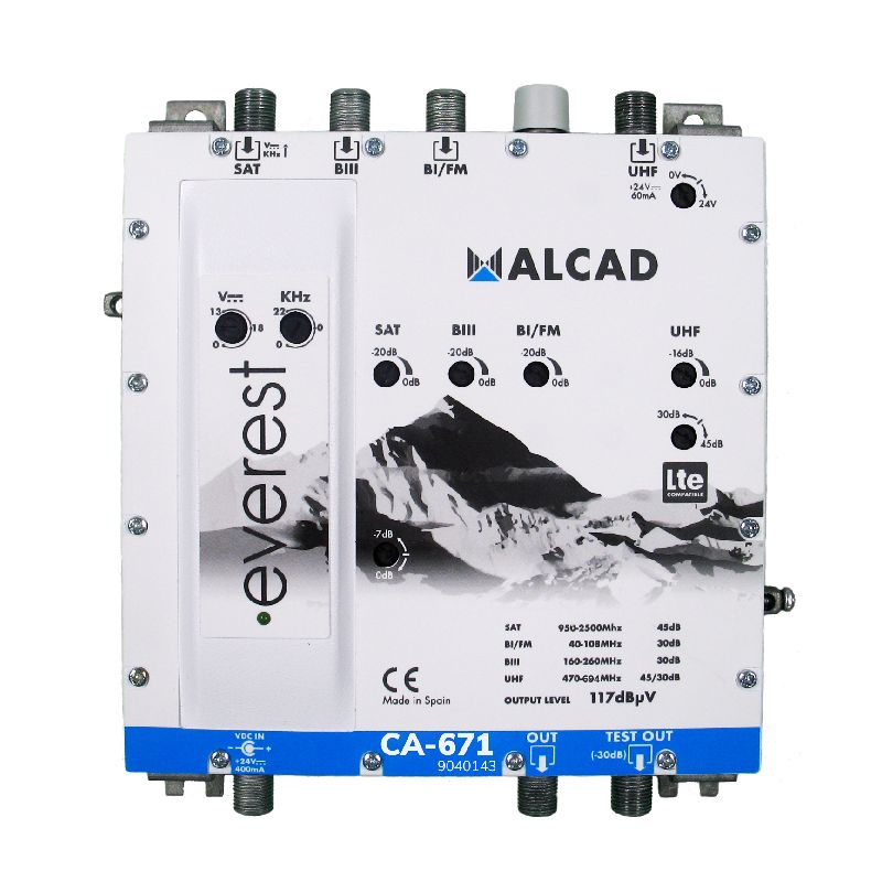 Alcad CA-671 Everest sat-uhf-biii-bi/fm lte700