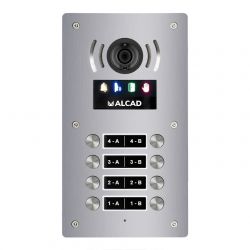 Alcad PTD-63204 Placa aloi audio y video 4 puls.dobles