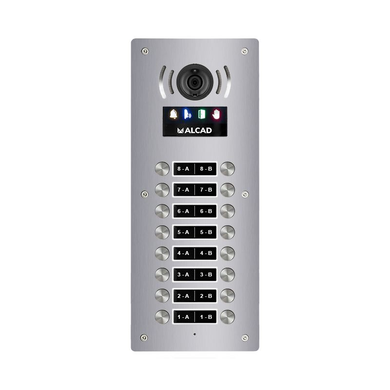 Alcad PTD-63208 Placa aloi audio y video 8 puls.dobles