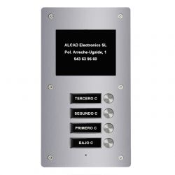 Alcad PTS-64204 Extension 4 bout. simples plaque aloi