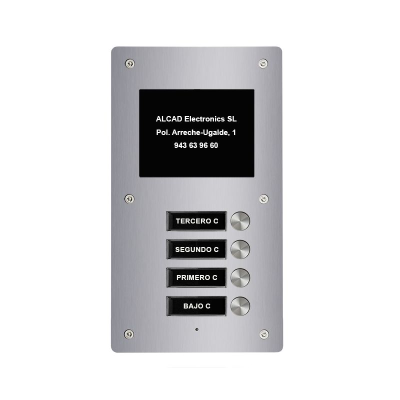 Alcad PTS-64204 Extension 4 bout. simples plaque aloi