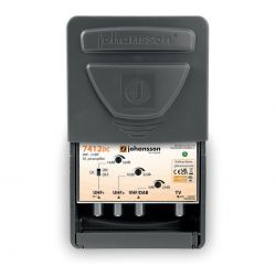 Johansson 7412DC Preamplifier 5G NETWORK VHF + 2UHF 10-34 dB