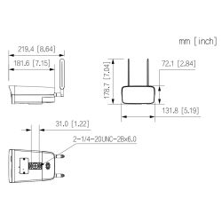 Dahua IPC-HFW3441DG-AS-4G-EAU-B-0280B Tubular IP H265 4M WDR…