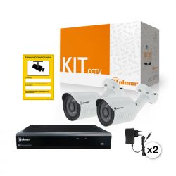 Golmar KIT-2BHVR1 KIT-2BHVR1 AVEC DVR ET DEUX BULLET 1080P. KIT DE SURVEILLANCE VIDÉO FILAIRE AVEC 2 BALLES