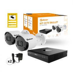 Golmar KIT-2BHVR2E KIT-2BHVR2E AVEC DVR ET DEUX BULLET AOC. KIT DE SURVEILLANCE VIDÉO FILAIRE AVEC 2 BALLES