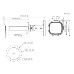 Dahua HAC-ME1800TH-PV-0360B Tubular HDCVI 4EN1 4K dWDR IR80m…