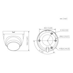 Dahua HAC-ME1800TQ-PV-0280B Dôme HDCVI 4IN1 4K dWDR IR60m 2.8mm…