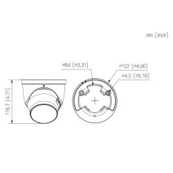 Dahua IPC-HDW5849H-ASE-LED Dôme IP H265 8M COULEUR 2.0 WDR…