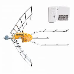 Antena Terrestre ELLIPSE UHF (C21-48) G 38dBi LTE700 + Fonte de alimentação 5795 Televes