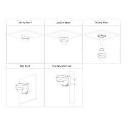 Dahua HAC-HDBW1801RA-Z-A Dôme HDCVI 4IN1 4K DN ICR WDR IR60m…