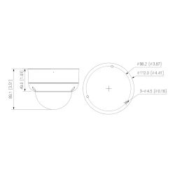 Dahua HAC-HDBW1801EA-0280B Cúpula HDCVI 4IN1 4K DN ICR WDR…