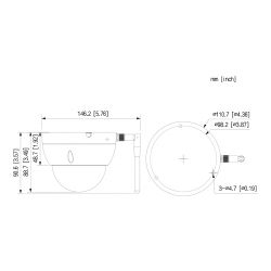 Dahua IPC-HDBW1430DE-SW Dome IP H265 4M DN dWDR IR30m 2.8mm IK10…