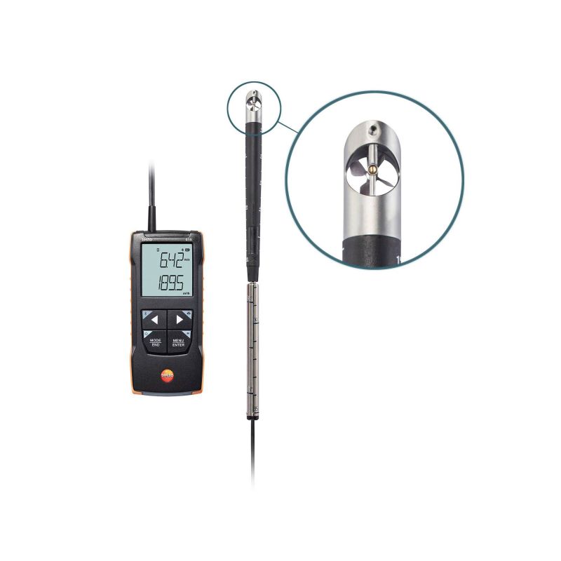 Testo 0563 0416 Digital 16 mm vane anemometer 416 with App connection