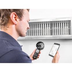 Testo 0563 0417 Anémomètre 417 numérique à hélice de 100 mm avec connexion à l’App